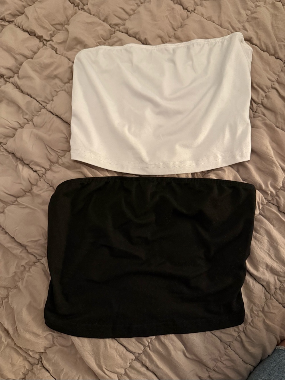 SHEIN tube top 2 pack - Black & White